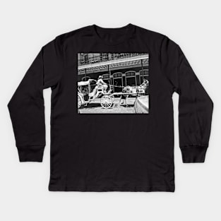 Mule Drawn Carriage Kids Long Sleeve T-Shirt